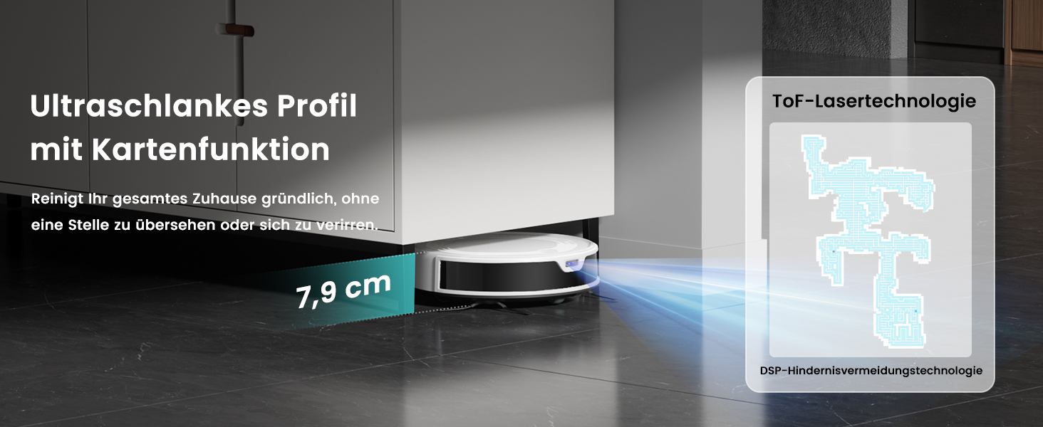 Робот-пилосос Lefant M310 Ultra з функцією миття підлоги, білий. Для тварин, килимів, з керуванням через додаток та Alexa.