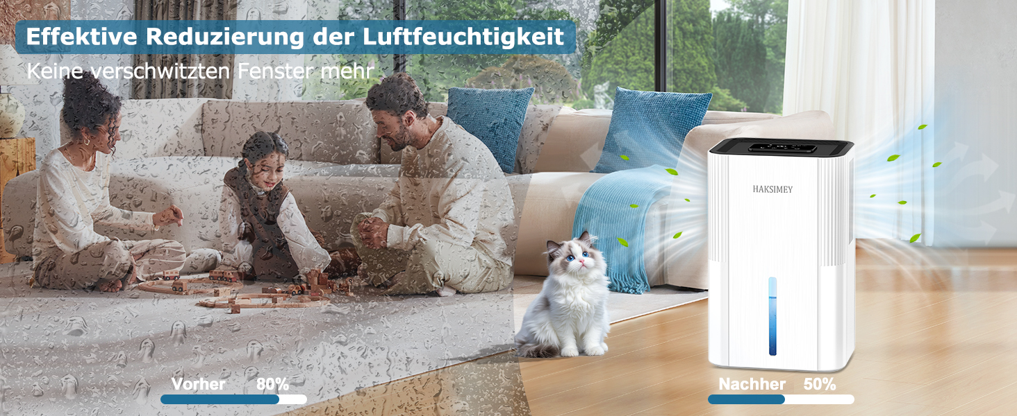 Електричний осушувач повітря 2800 мл з функцією відтавання та таймером, тихий осушувач для дому, підходить для підвалу, ванної кімнати, з 7-кольоровим LED-підсвічуванням та нічним режимом