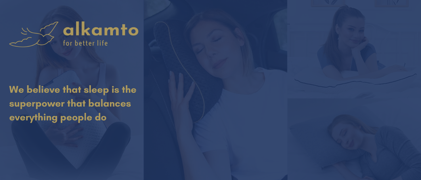 Подушка з піною з пам'яті Alkamto 70 x 45 см - ергономічна підтримка шиї - сертифікат Oeko-Tex - терморегулююча наволочка - гіпоалергенна та придатна для прання - для сну на спині та на боці 70 x 45 x 12 см