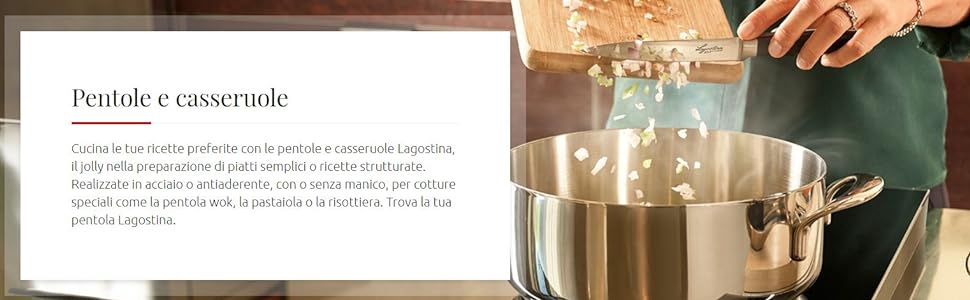 Каструля Lagostina Gioiosa Deep з ручками, нержавіюча сталь, діаметр 22 см, 4.0 л