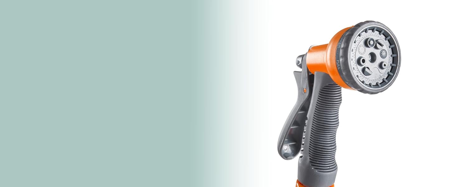 Шланговий барабан VonHaus 30м з автозмотуванням, поворотний на 180°, 8 функцій, пістолет для поливу