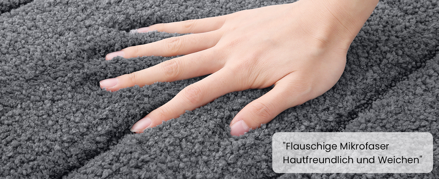 Набір килимків для ванної кімнати Homaxy з мікрофібри, 2 шт., нековзні, миючі, м'які, водопоглинаючі, для ванної кімнати - 40x60 см + 60x90 см, темно-сірий