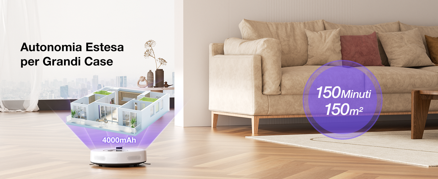 Робот-пилосос OKP L7G 3-в-1 з функцією миття підлоги, LiDAR-навігація, 6000Pa, 150 хв роботи, WiFi, Alexa, для тварин, килимів, твердих підлог, сірий