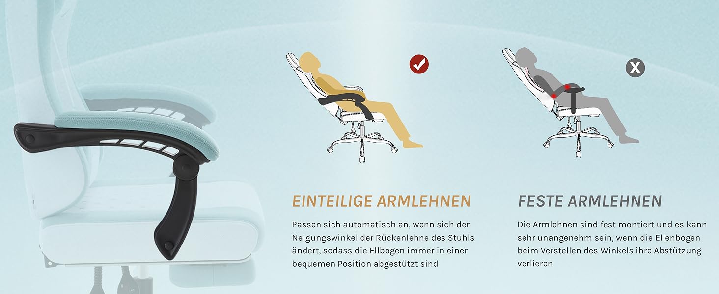 Ігровий крісло WOLTU з масажем, комп'ютерне ергономічне крісло, кишенькові пружинні подушки, масаж попереку, підголовник, підніжка, поворотне крісло, 150 кг, Рожевий+Білий, сітчаста тканина