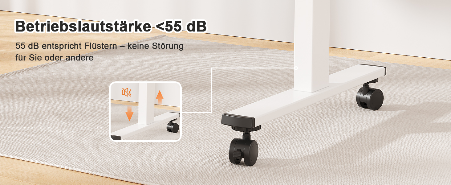 Регульований стіл JUMMICO з міцним підйомним механізмом (2 мотори, 3 пам'яті) 100x140 см, білий