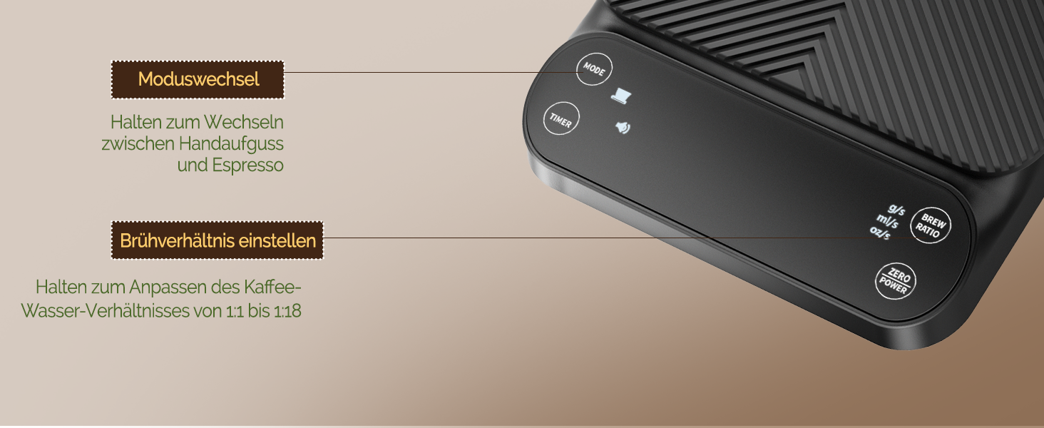 Ваги для кави Maestri House S3 з таймером, 3 кг/0,1 г, перезаряджувані, цифрові, для еспресо, з 3 режимами заварювання, регульованими співвідношеннями та індикатором потоку, для Pour Over, French Press – чорні