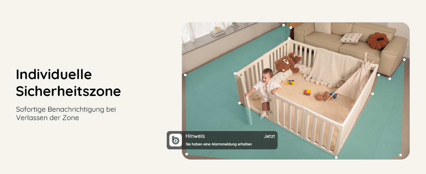 BOIFUN Додаткова камера для немовлят 6T 2K WiFi: відеоняня з нічником, датчиком руху/плачу/звуку, AI-відстеженням, датчиком температури та вологості, записом відео