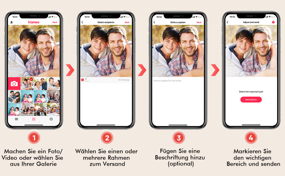Цифровий фоторамка FRAMEO з Wi-Fi, 32 ГБ, 10,1 дюйма, IPS LCD, сенсорний екран, Smart Cloud, автоматичне обертання, підключення до Frameo App (15,6 дюйми, білий)