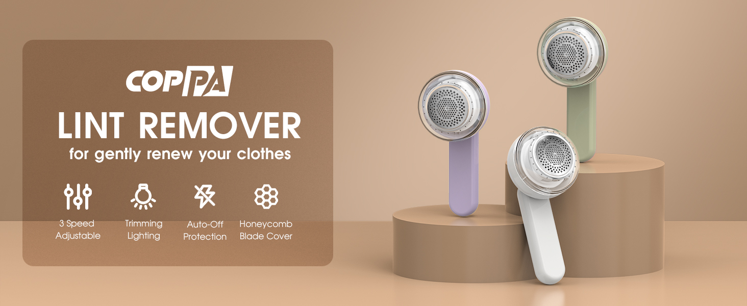 Електричний видальник ворсу 6-лезовий, перезаряджається, з індикатором заряду, для одягу, білий