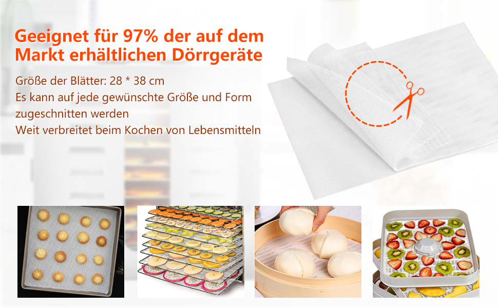 Сушарка для овочів, м'яса та фруктів Kwasyo з нержавіючої сталі, 8 ярусів, рецепти, BPA-free, 30–90°C, до 24 годин, для овочів, м'яса, фруктів (апельсин)