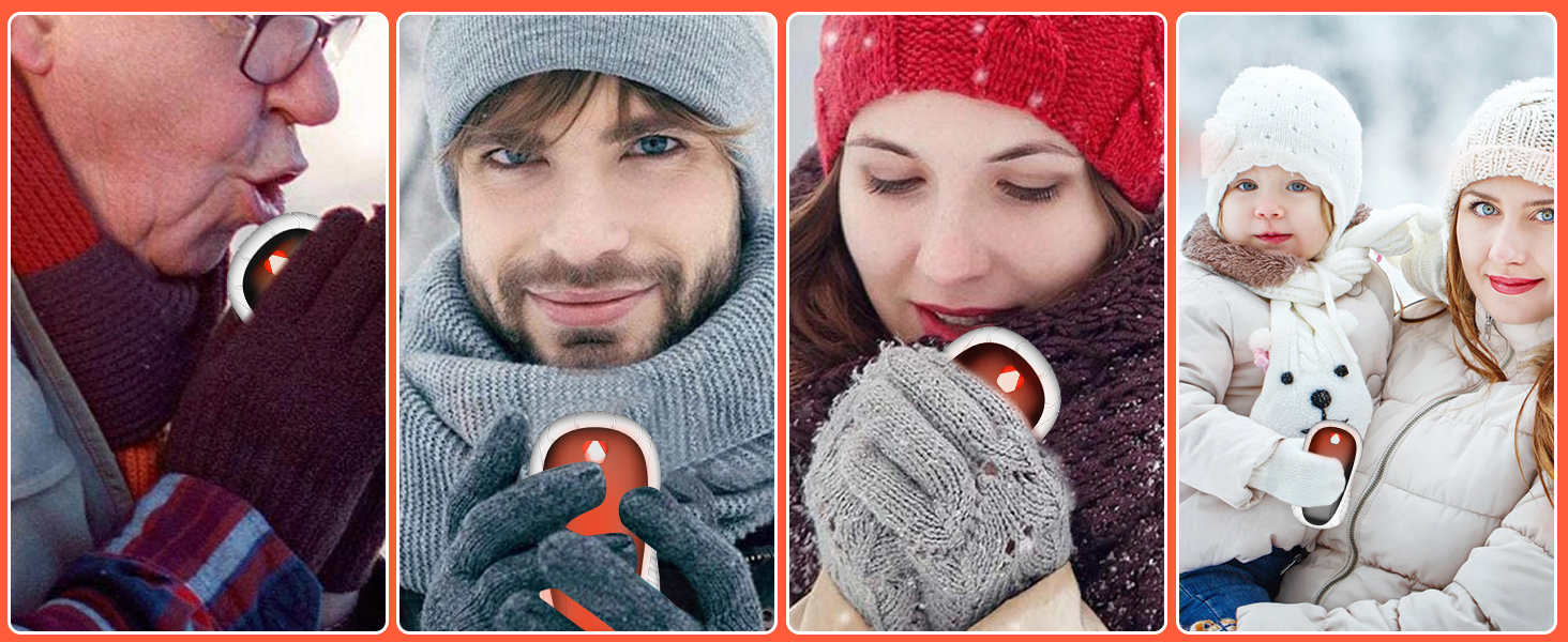 Електричні грілки для рук FANDLISS, 2 шт. - портативні, акумуляторні, 6000mAh, 3 режими нагріву, швидкий нагрів, ідеальний подарунок для спорту та зими