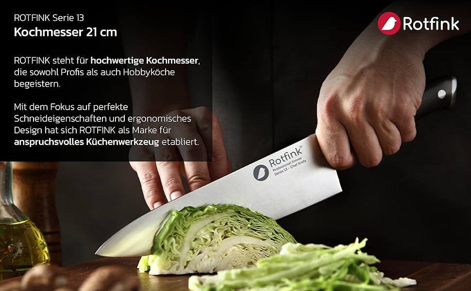 Ніж кухарський Messer 18 см, професійний, з нержавіючої сталі, з ергономічною ручкою з ебоні, кут заточування 15°, подарункова коробка, гарантія 10 років