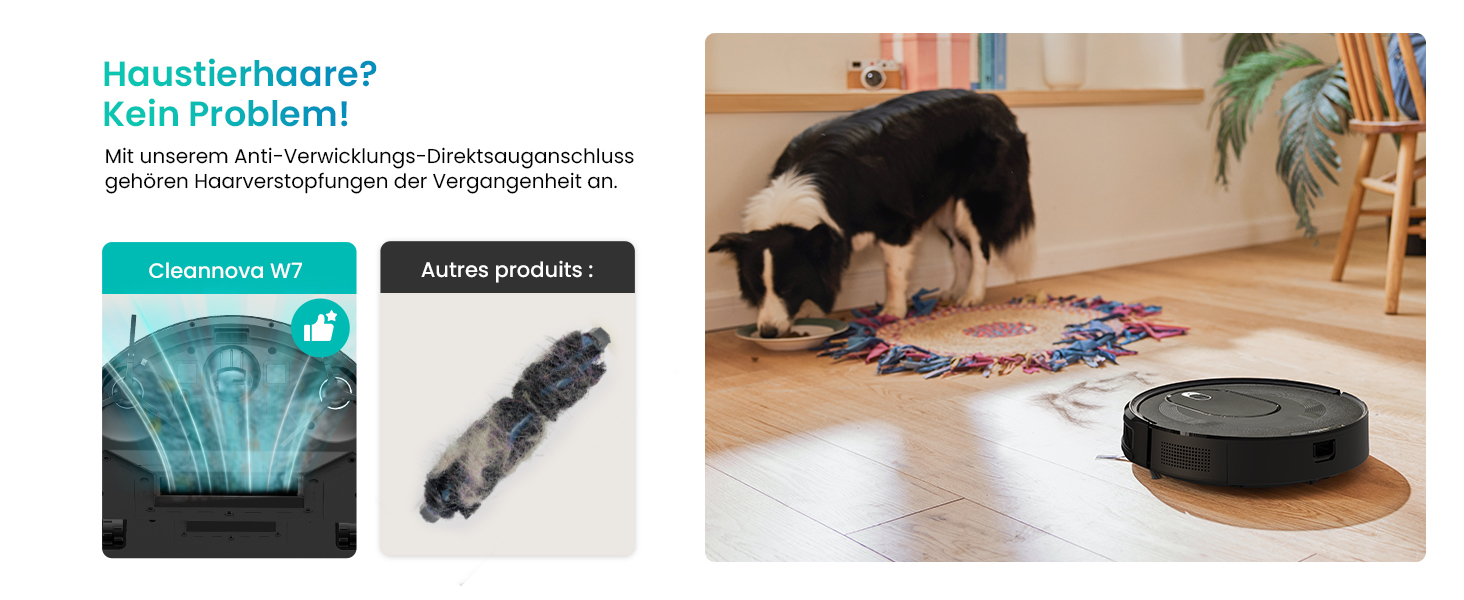 Робот-пилосос Vexilar W7 3-в-1 з вологою, 4000Pa, безщітковий мотор, 120 хв, для тварин, твердих підлог та килимів