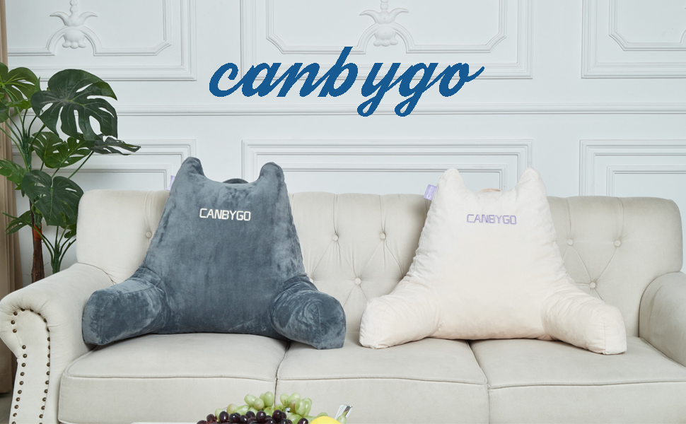 Крісло-мішок Canbygo для читання з підлокітниками, з піною з пам'яті, для читання, роботи та ігор, знімний чохол (Рожевий)