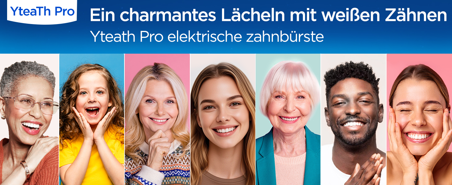 Електрична зубна щітка ротаційного типу для дорослих та дітей з 8 насадок, зарядний станція з кріпленням на стіну, 5 режимів чищення та дорожній футляр, 60 днів роботи від акумулятора, чорний
