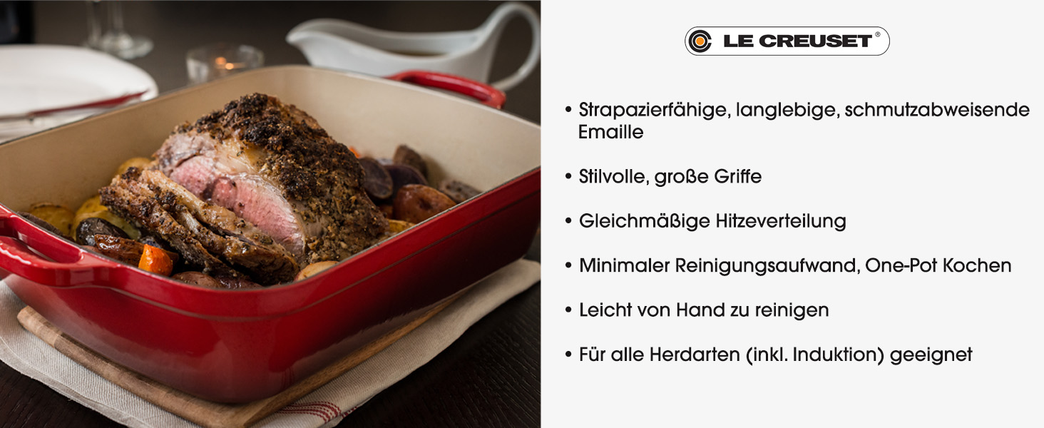 Сковорода чавунна Le Creuset Signature, 33 см, прямокутна, 4.9 л, для всіх плит, включаючи індукційну