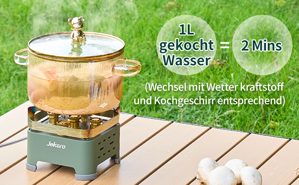 Газовий намет 9000W для кемпінгу, похідний, з нержавіючої сталі, для бутанових картриджів MFS-1a, для пікніків, трекінгу, хайкінгу, з кейсом, зелений