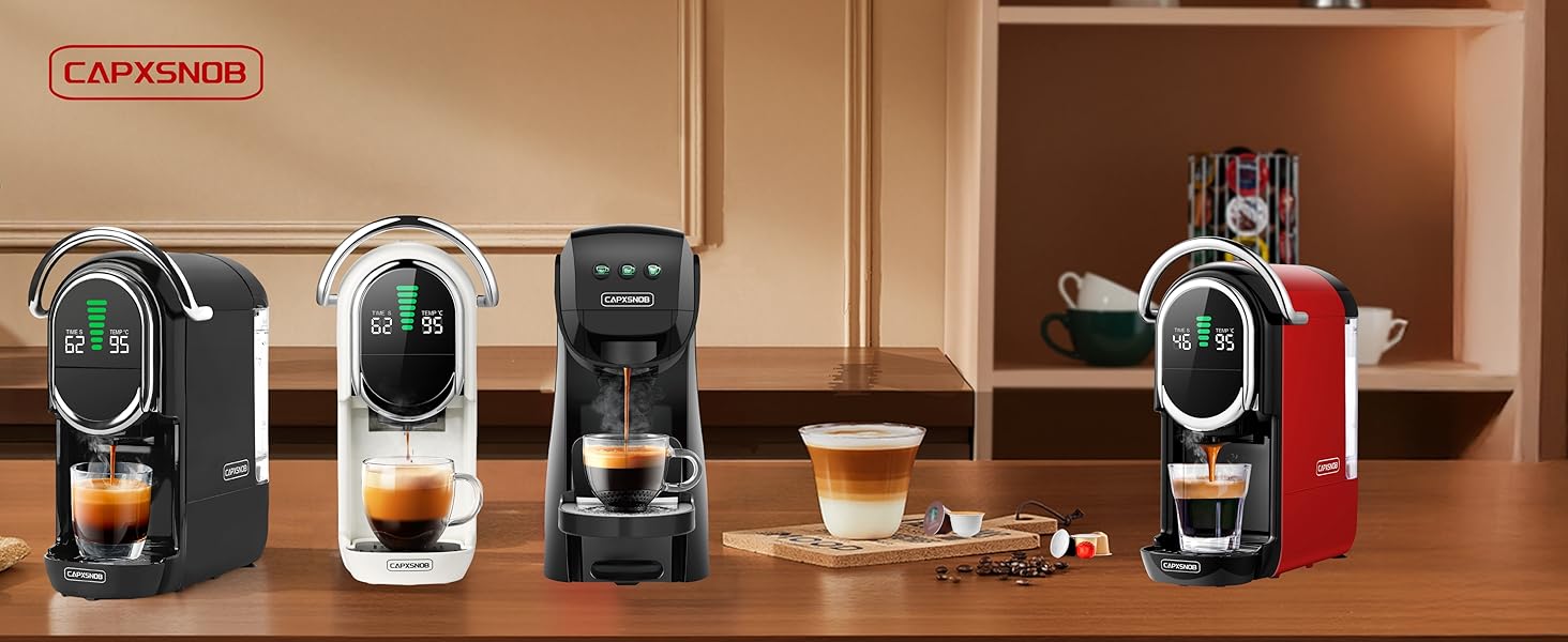 Кавомашина 5-в-1 Warriors1 для Nespresso, Dolce Gusto, Lavazza, FAP, кавова машина для дому та офісу, 20 bar, 0.8 л, автоматична