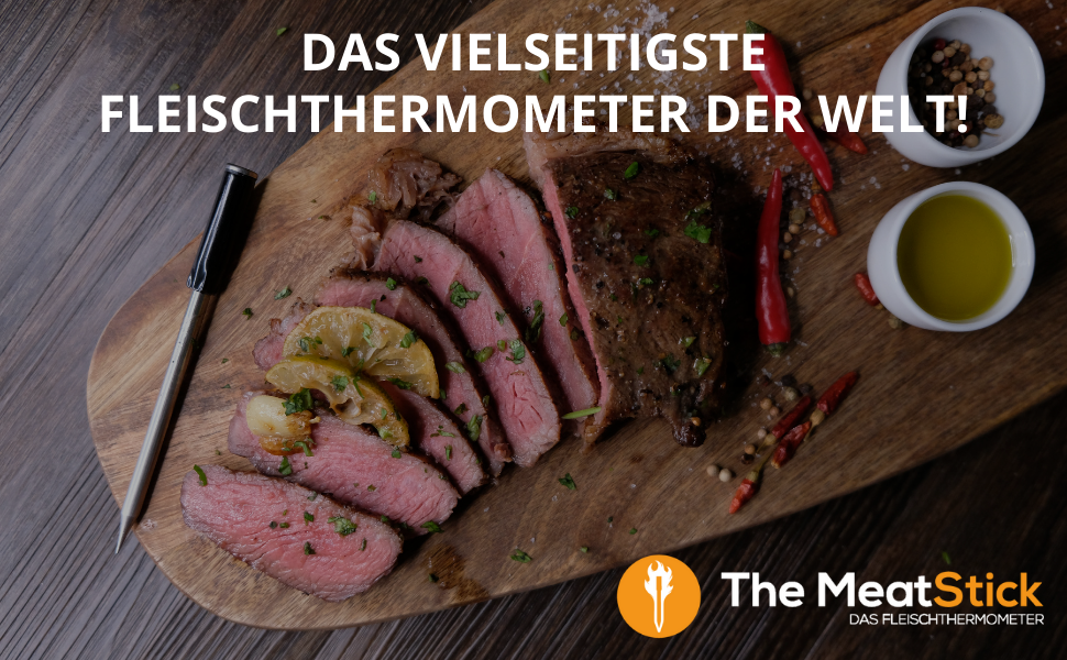 Термометр для м'яса MeatStick з додатком: бездротовий термометр для приготування м'яса з радіусом дії 10м, точний вимірювач температури до 300°C, термометр для гриля з датчиком 92мм, з зарядним пристроєм TC600P