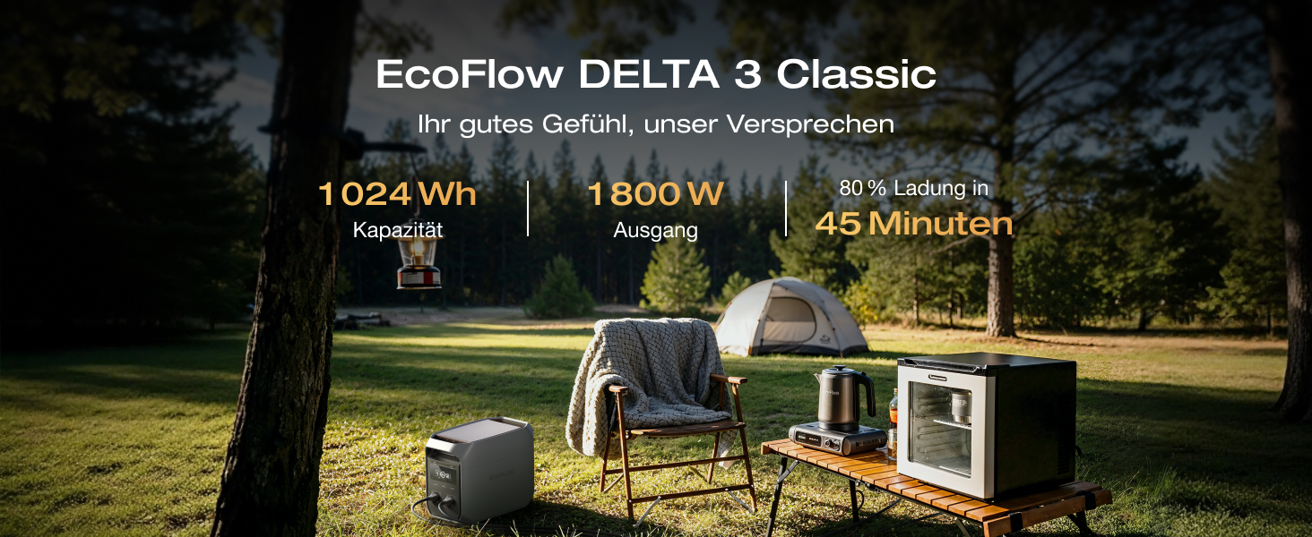 Портативна зарядна станція EcoFlow DELTA 3 Classic, 1024 Вт·год