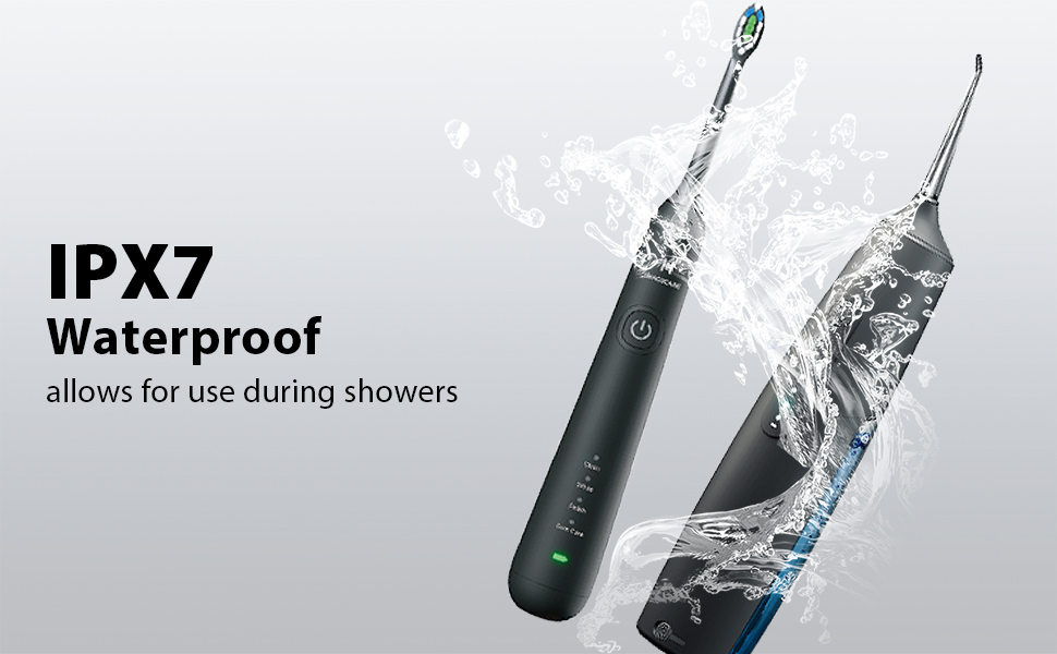 Набір для очищення зубів: зубна нитка, електрична зубна щітка, щітка та зубна нитка для здоров'я ясен та чистоти зубів Black