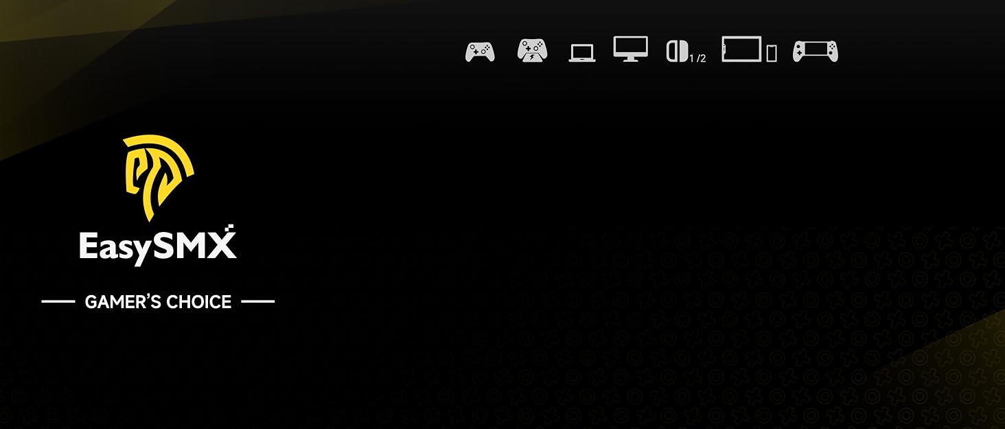 Бездротовий ігровий контролер EasySMX X15 для PC, Switch, Android, iOS з Hall-ефект джойстиками та тригерами, RGB підсвічуванням, чорний