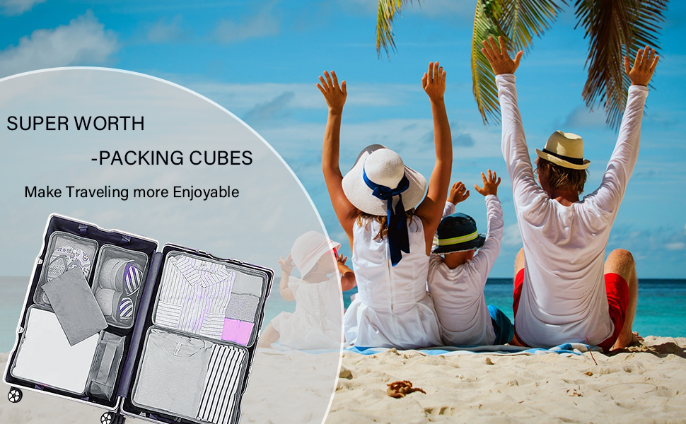 Набір органайзерів для валізи та подорожей, водонепроникні пакувальні куби для одягу, 12 шт, сірі