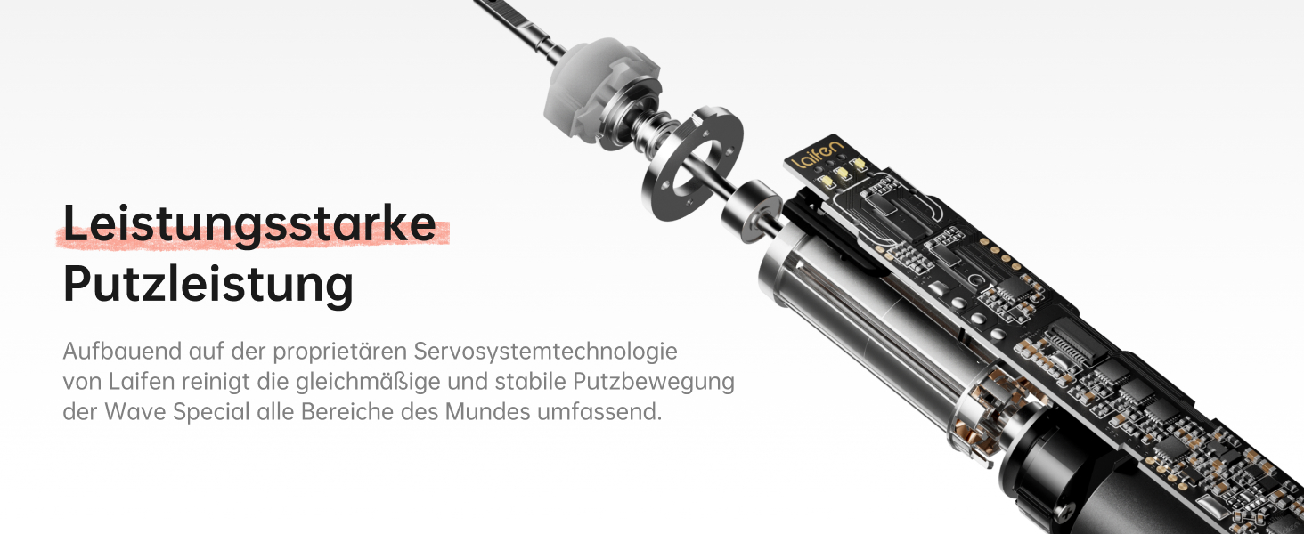 Електрична зубна щітка Laifen Wave Spezial з осциляцією та вібрацією, для дорослих, з додатком, 2 насадки (зелена)