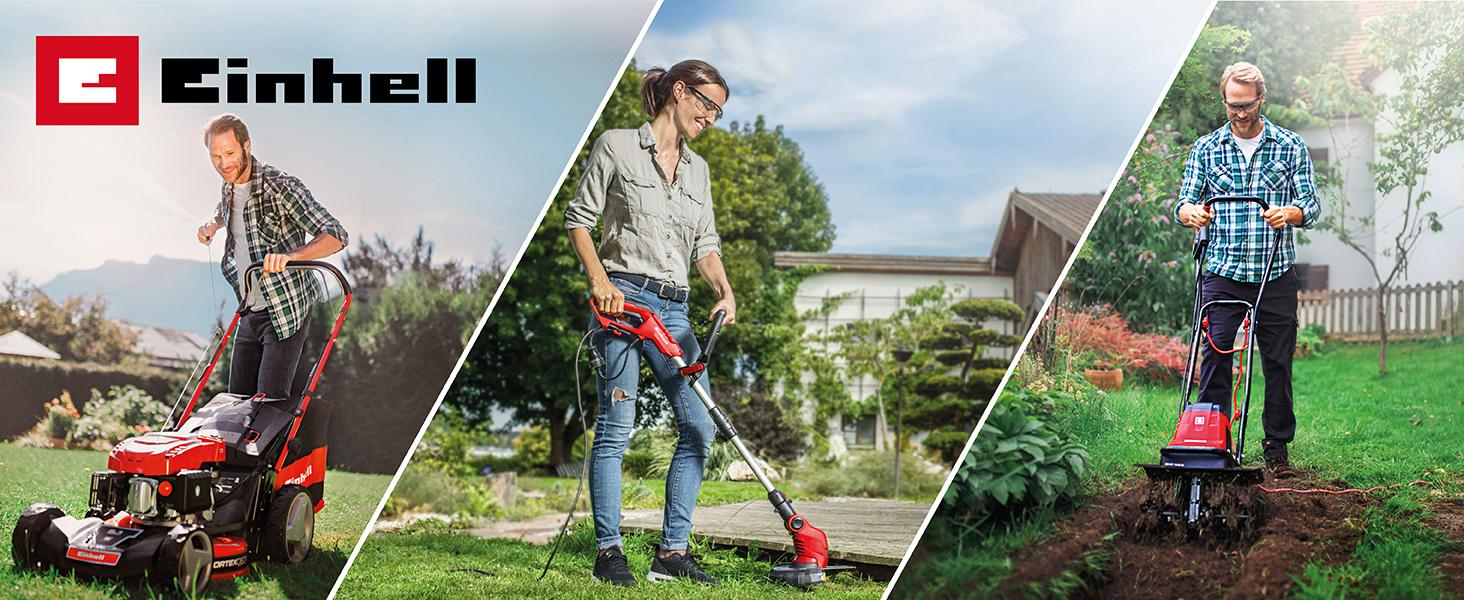 Електричний газонокосарка Einhell GC-EM 1600/37 - 1600 Вт, ширина косіння 37 см, до 700 м², кошик 38 л, регулювання висоти 20-60 мм