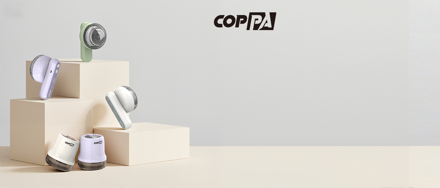 Електричний видальник ворсу для одягу та меблів COPPA з 6 лезами та індикатором заряду