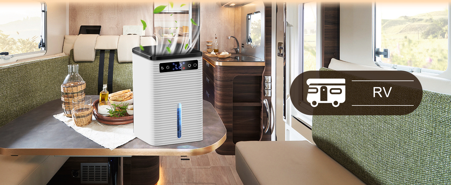 Електричний осушувач повітря 2500 мл з таймером та LED-підсвічуванням для дому