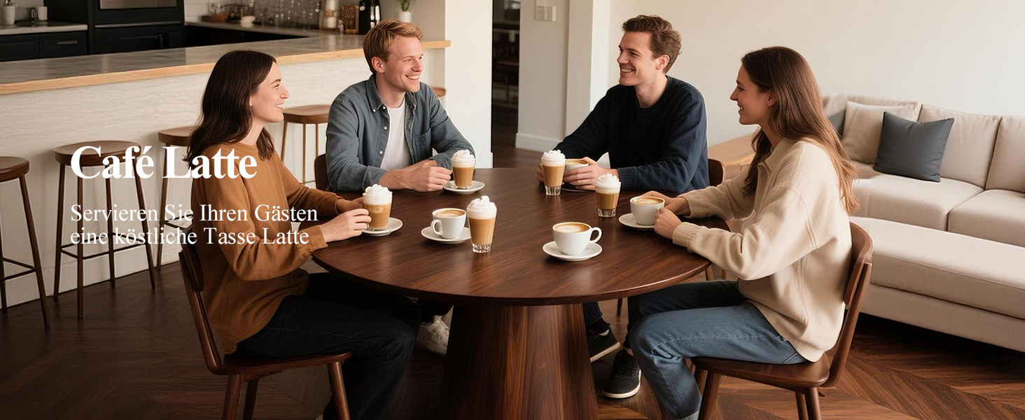 Електричний спінювач молока 5 в 1 - автоматичний спінювач молока з великим об'ємом, для гарячого та холодного молока, для капучино, лате, гарячого шоколаду, 500 мл, миється в посудомийній машині