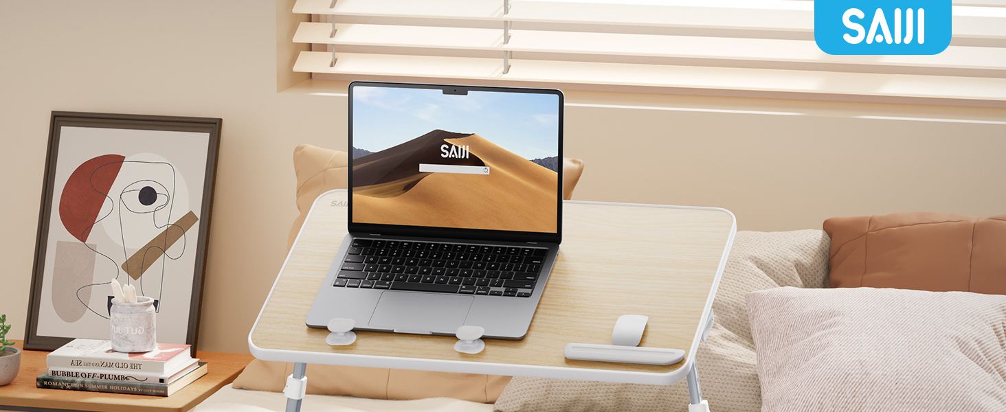Підставка для ноутбука SAIJI: складаний столик для ліжка/дивану, 5 рівнів, 4 кути, до 17