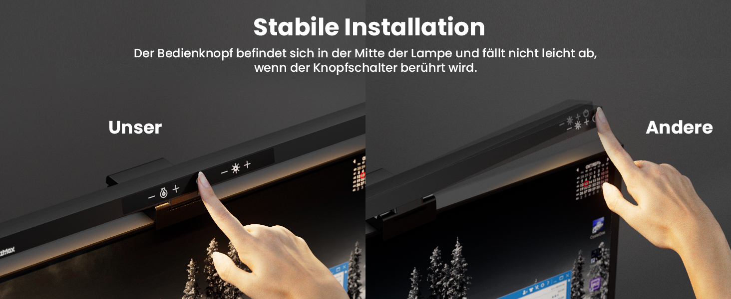 Моніторна лампа з пультом дистанційного керування, захист очей, регулювання яскравості та колірної температури, USB-лампа для монітора, ігровий офіс, дім