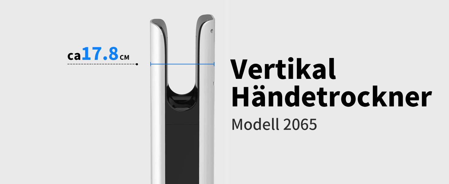 Anydry 2065: Двосторонній сушар для рук з HEPA-фільтром, ефективний, білий, ABS-пластик
