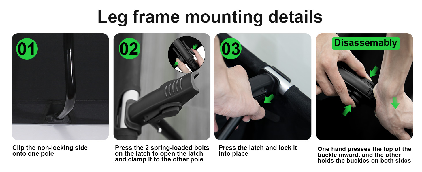 Польове ліжко для кемпінгу Ultraleicht, складане розкладне ліжко для відпочинку на природі та дому, максимальне навантаження 160 кг, чорне