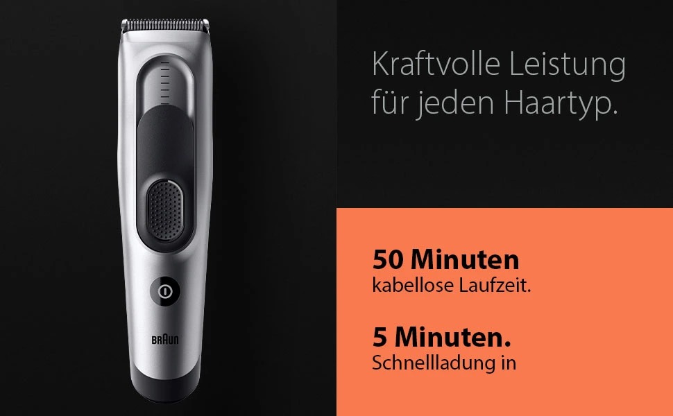 Машинка для стрижки Braun Series 7 HC7590: професійна, акумуляторна, 17 насадок, миється, сіра