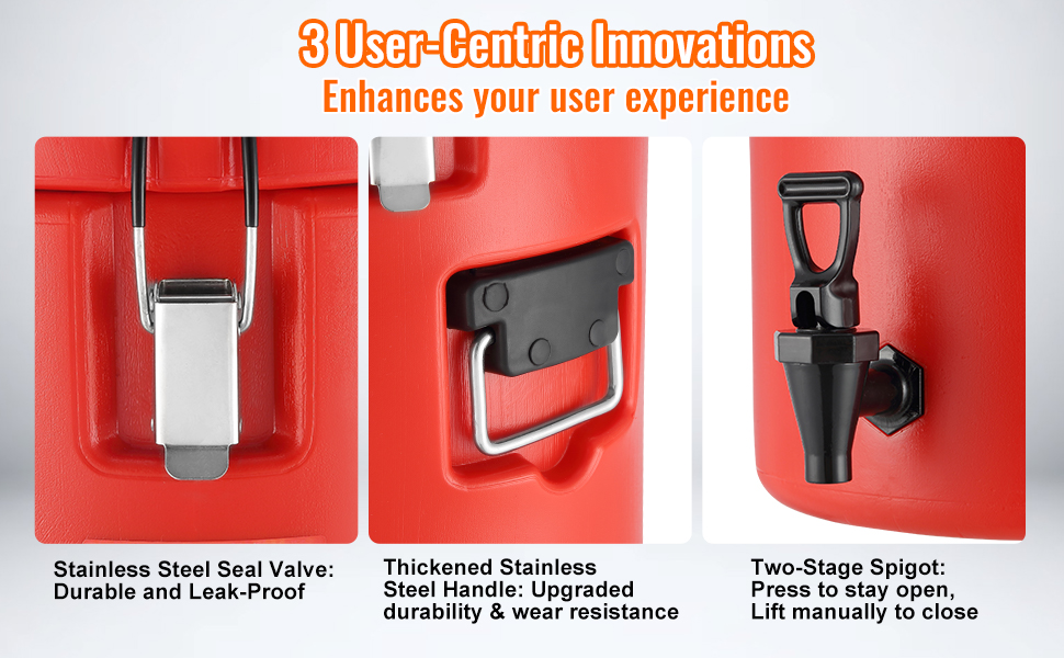 Диспенсер для гарячих та холодних напоїв VEVOR, 17.2 л, з нержавіючої сталі. Диспенсер для води, кави, молока, соку.