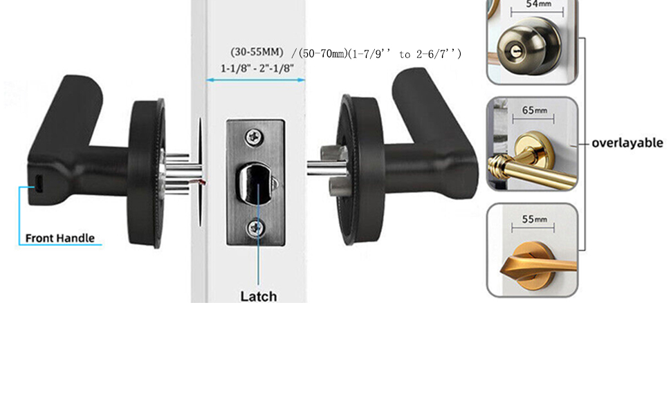Розумний замок для дверей Fingerprint з сенсорною панеллю для дому, квартири, офісу, вхідних дверей, спальні - без ключа