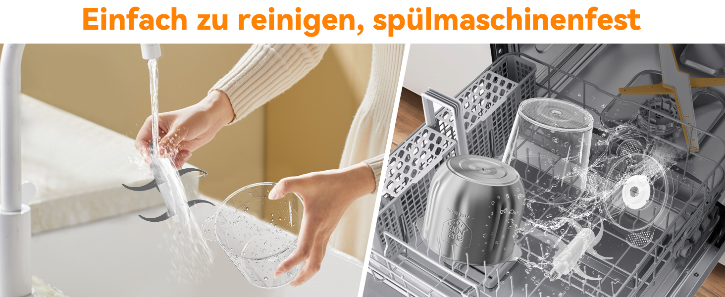 Електричний подрібнювач для кухні з 3L скляною та 3L нержавіючою чашею, 300W, 2-лезові сталеві ножі, 3 швидкості, придатний для миття в посудомийній машині, для фруктів, овочів, м'яса