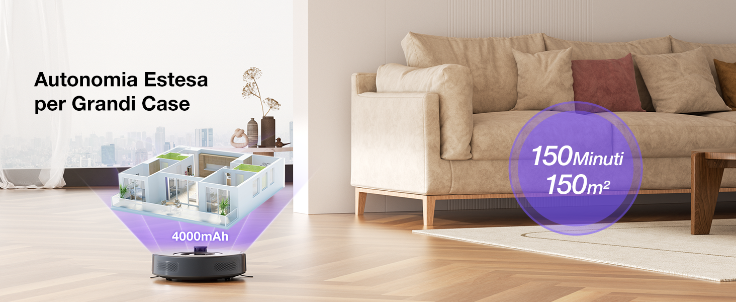 Робот-пилосос OKP L7G 3-в-1 з функцією миття, 6000Pa, LiDAR, 150 хв, WiFi, Alexa, для тварин, килимів, твердих підлог, сірий