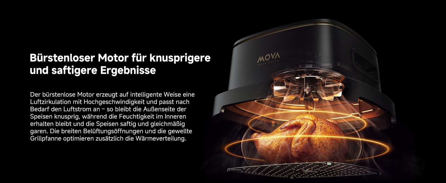 Аерофритюрниця Mova AeroChef AF20 Pro, 9 л, дві зони приготування, SyncFinish, 2700 Вт, діапазон 40-230 °C, конвекційний підігрів