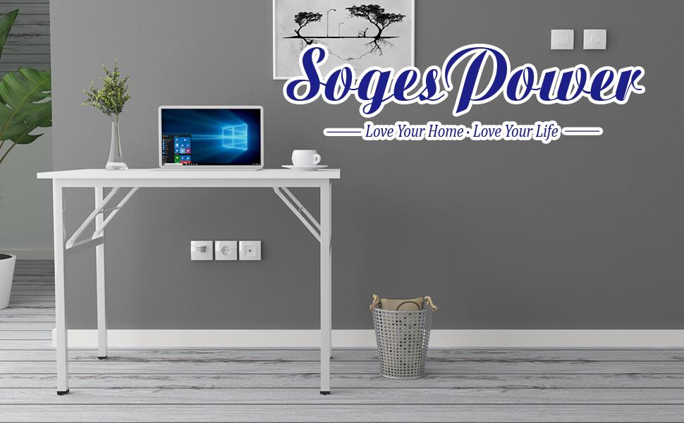 Складний комп'ютерний стіл SogesPower для дому, офісу, кемпінгу та навчання LP-AC5
