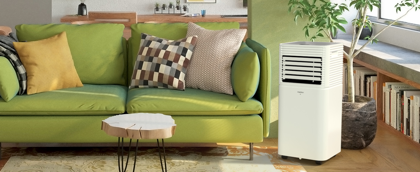 Мобільний кондиціонер Medion P901 з відведенням повітря 9000 BTU (3-в-1: охолодження, осушення, вентиляція), Wi-Fi, керування зі смартфона, режим сну, для приміщень до 32 м²