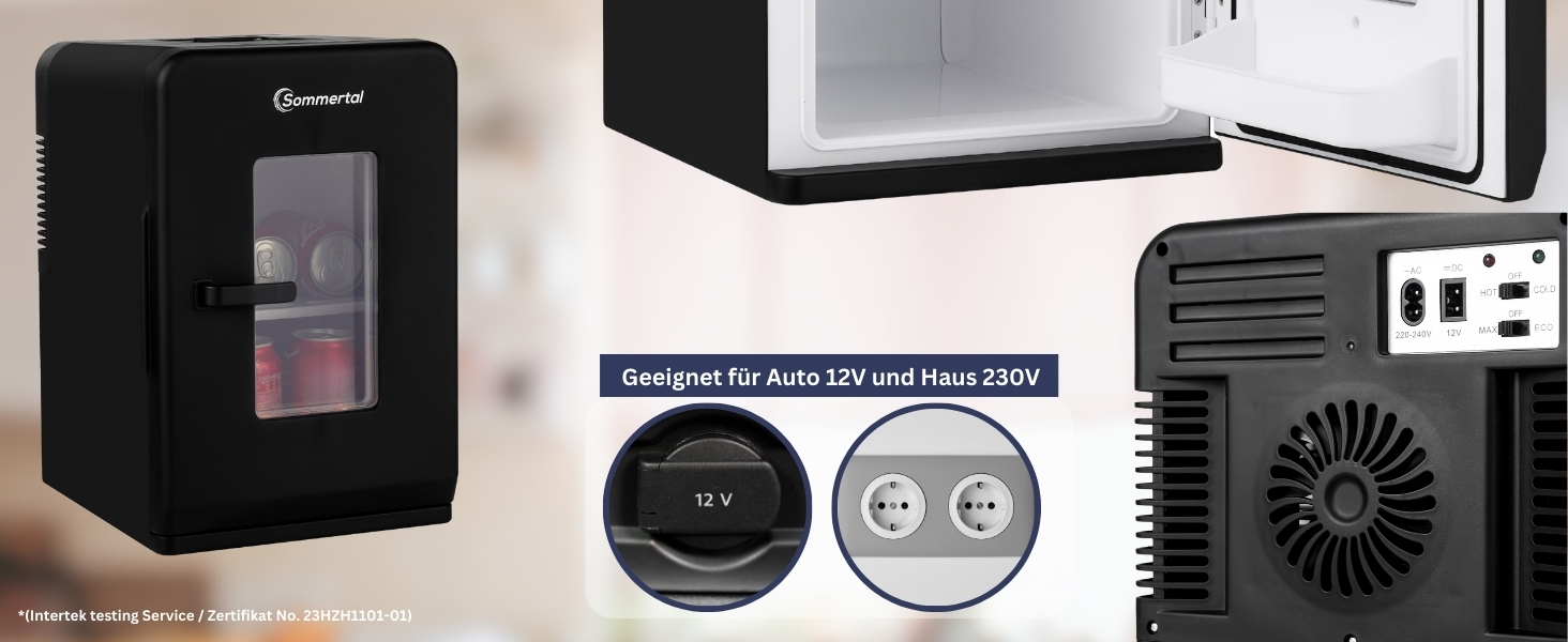 Міні-холодильник KS15: охолодження та підігрів, 15L, 230V/12V, для дому та авто, міні-бар