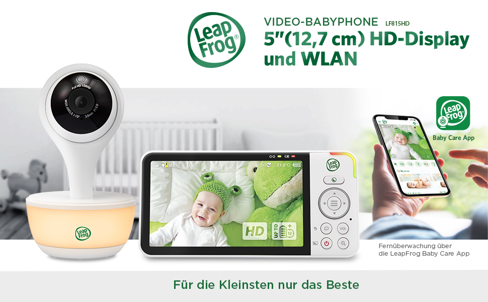 Радіоняня LeapFrog LF2423 з камерою, відеодисплей 2.8