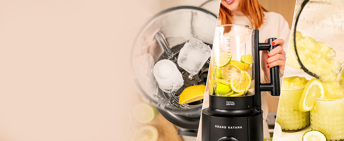 Стаціонарний блендер Cecotec Grand Katana 2700MAX Total Destroy Screen - 2700W, цифровий дисплей, 1,8 л, чорний