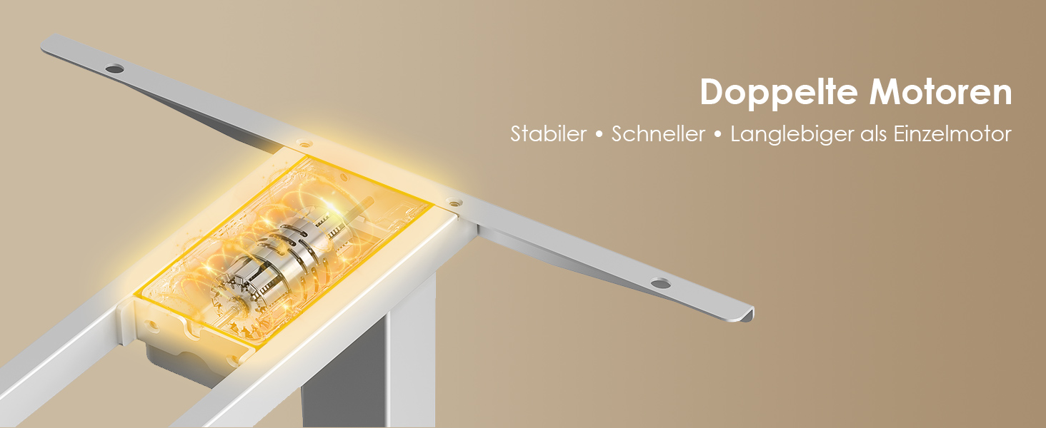 Електричний регульований стіл OffiGo 120x60 см з двома моторами, USB-порт, 3 функції пам'яті, дуб