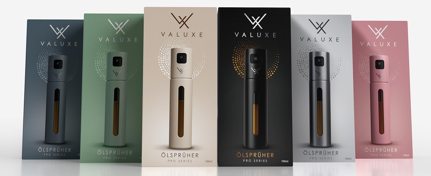 Розпилювач для олії та оцту VALUXE з фільтром, корпус із нержавіючої сталі, Ebony Black — преміум пляшка-спрей для кухонного використання