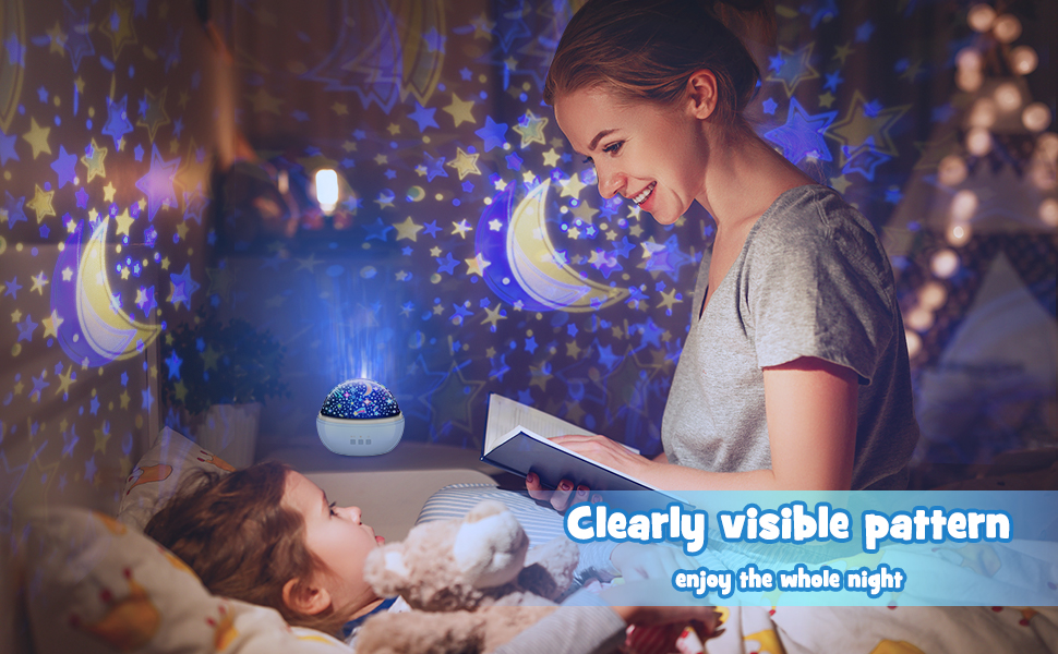 Нічник для дівчаток Unicorn Starry Sky Projector для дівчаток 3-8 років (синій)